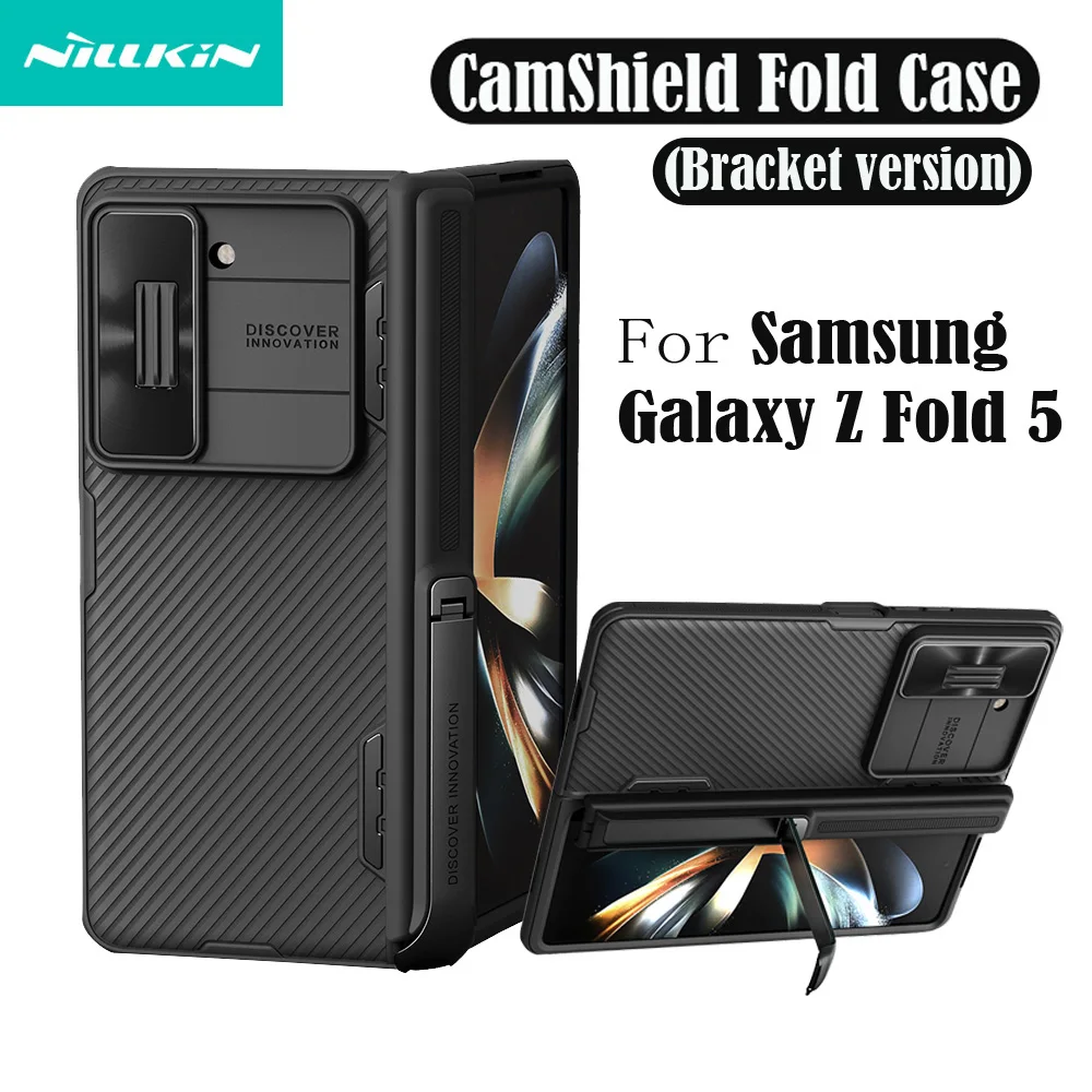 

Чехол для Samsung Galaxy Z Fold 5, чехол NILLKIN CamShield, складной чехол для камеры из ТПУ, чехол из поликарбоната для Samsung Z, складной 5, с держателем для телефона