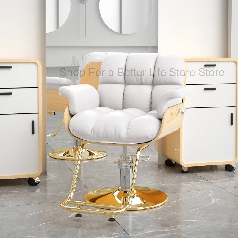 Кресла вращающееся кресло Кожаное Профессиональное Гидравлическое винтажное парикмахерское кресло вращающееся кресло Coiffeuse салонная мебель DWH