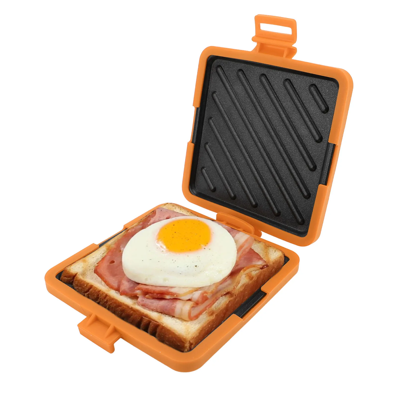 Microwave Sandwich Maker Even Cooking Microwave Toastie Sandwich Maker Dishwasher  with Adjustable Silicone Straps for Home 5
