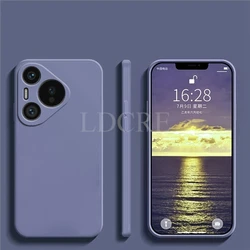 Liquid Silicone Soft Rubber Phone Case Cover - Enhanced Protection for Huawei Pura 70 (Lavender Grey)