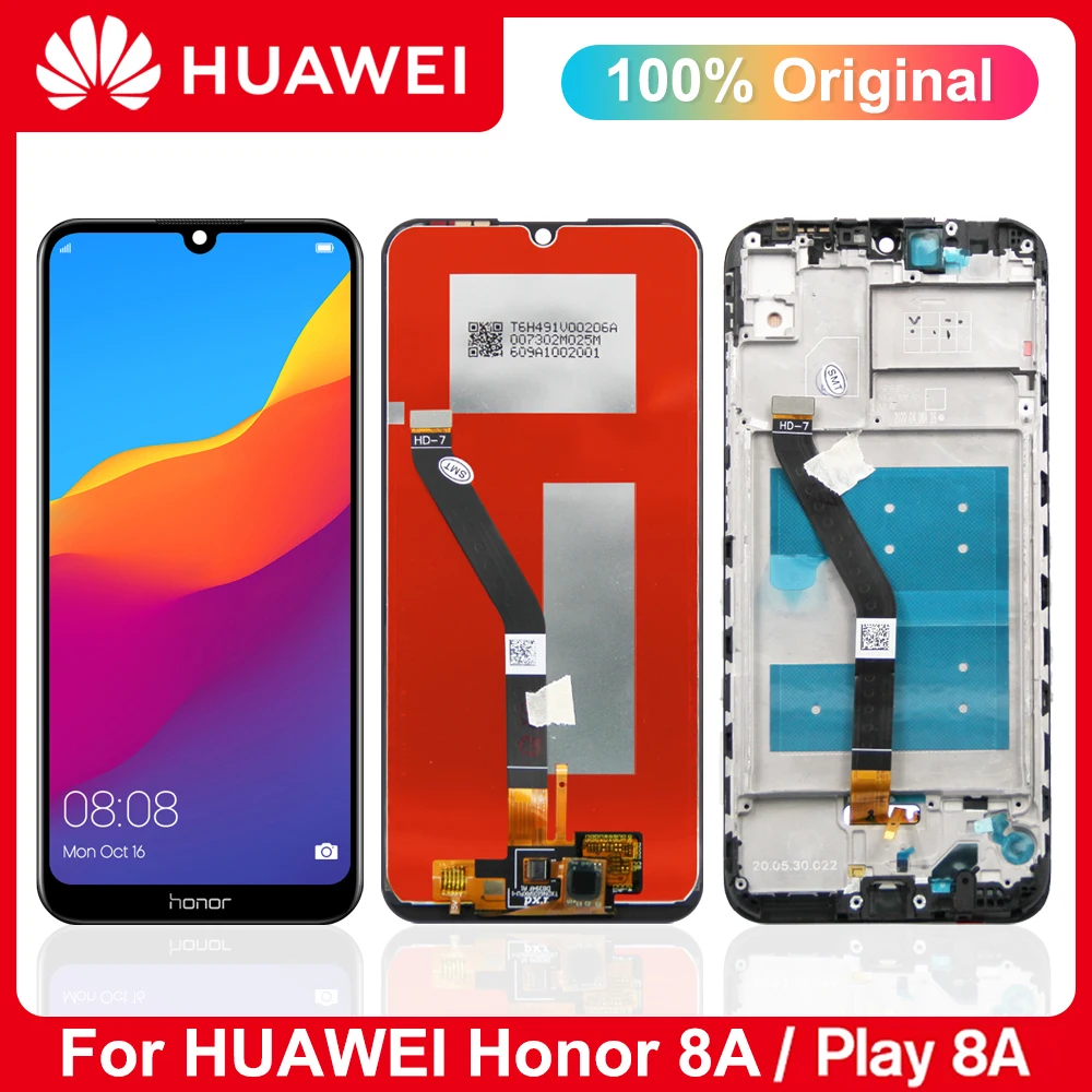 100% Оригинальный дисплей для Huawei Honor Play 8A ЖК-экран с рамкой фотогалерея