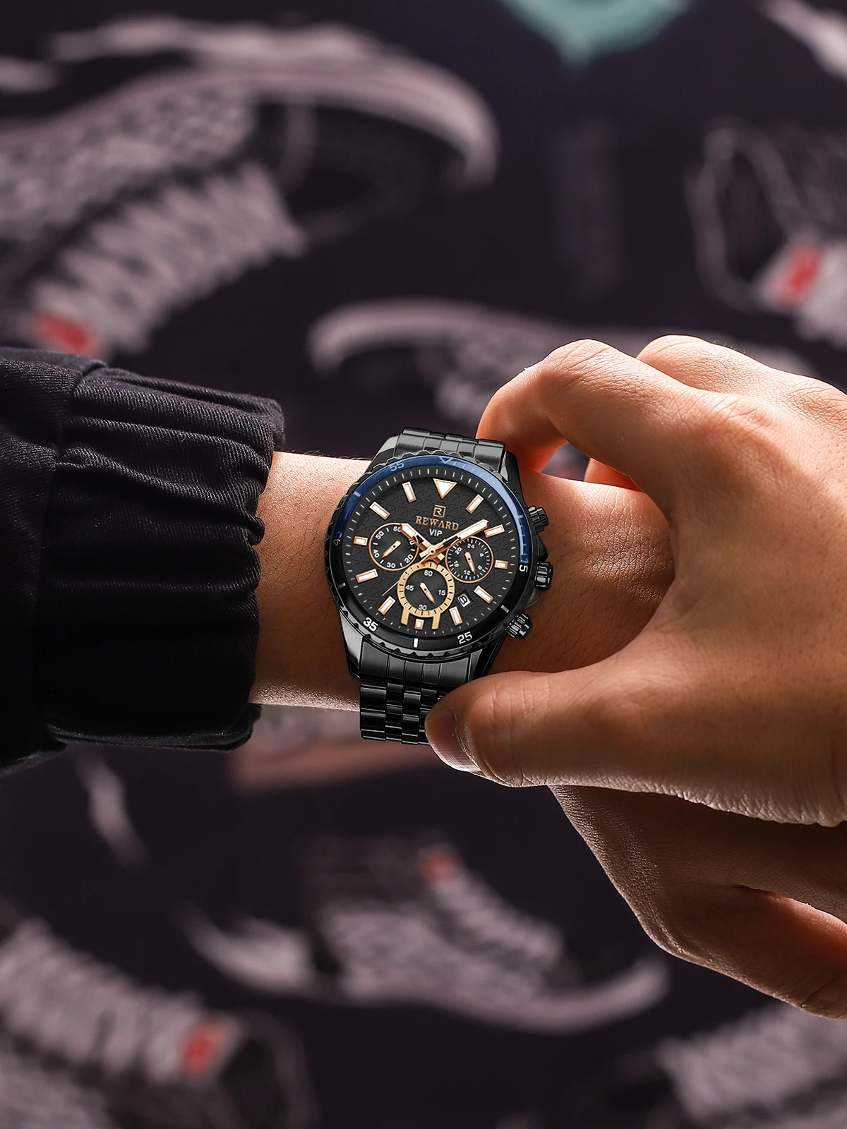 REWARD メンズ腕時計 ウォッチ ファッション 日付 クォーツ腕時計