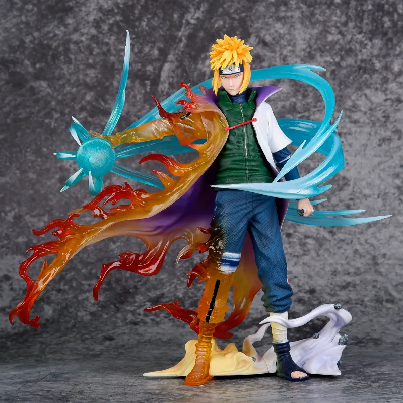 Naruto figura shippuden oversize quarto hokage namikaze minato 24cm pvc  konoha amarelo flash anime ação modelo crianças brinquedos presentes -  AliExpress