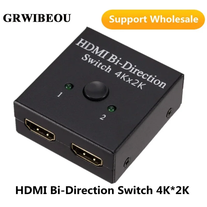 Switch Compatibile Hdmi 4K 2 Porte Switcher Bidirezionale Hd 4K 3D Hdr Splitter Supporto Ultra Per Ps4 Xbox Hdtv Switcher Adapter