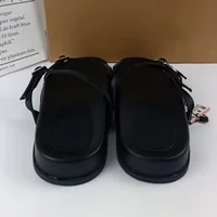 2025 Summer Women Flat Sandals Open Toe Black Casual Beach Shoes for Lady Thick Sole Platform Buckle Strap Outdoor Footwear - Image 4