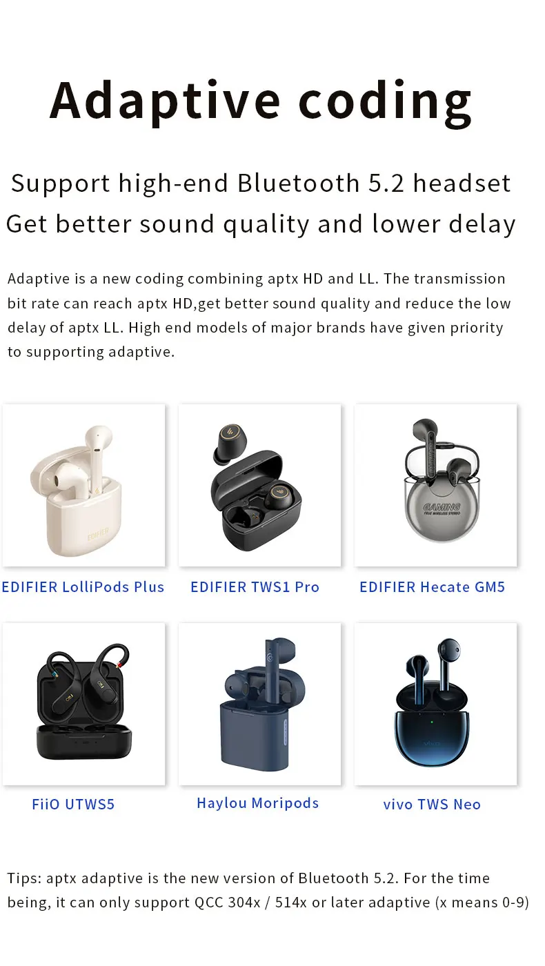DISOUR QCC3040 2 EM 1 Bluetooth 5.2