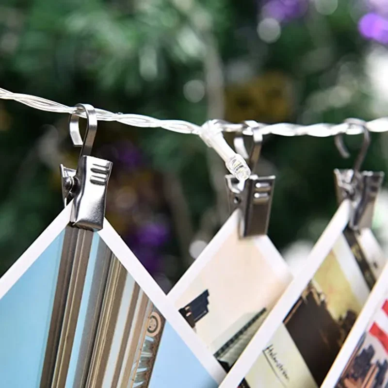 Clips with Hook Sturdy and Durable Stainless Steel 20pcs Curtain Window Curtain Hook Clips Home Window Curtain Decor Accessories