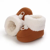 VALEN SINA Winter Baby Cute Shoes Brown Boys and Girls Walking Shoes Preschool Comfortable and Soft 0-18M Newborn Warm Knitted 4