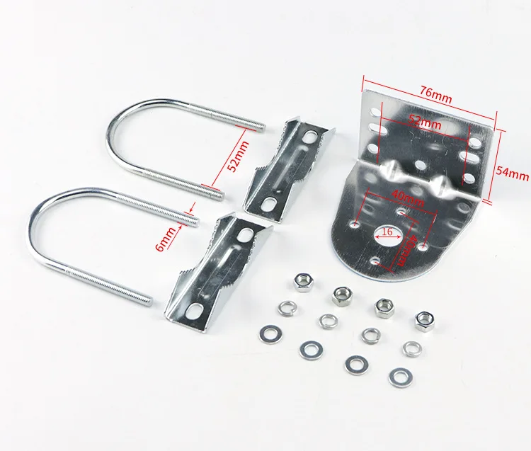 Antenna Pole Mount Bracket Double U-Bolts Clamp V Jaw Bracket Outside Home Antenna Pole Holder external antenna shortwave antenna