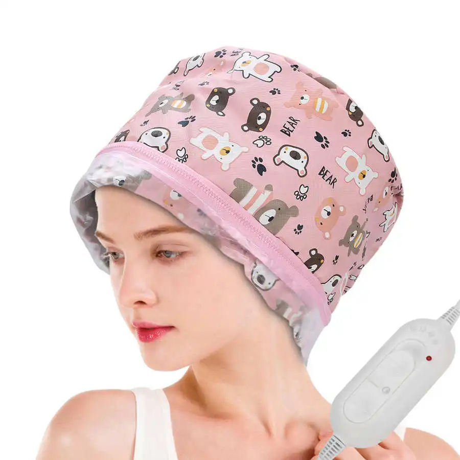 Hair Care Products Thermal Treatment Hair Cap PU + PVC Liner 3 Gears Adjustable Electric Heating Hair SPA Nourishing Hat Salon Home Care