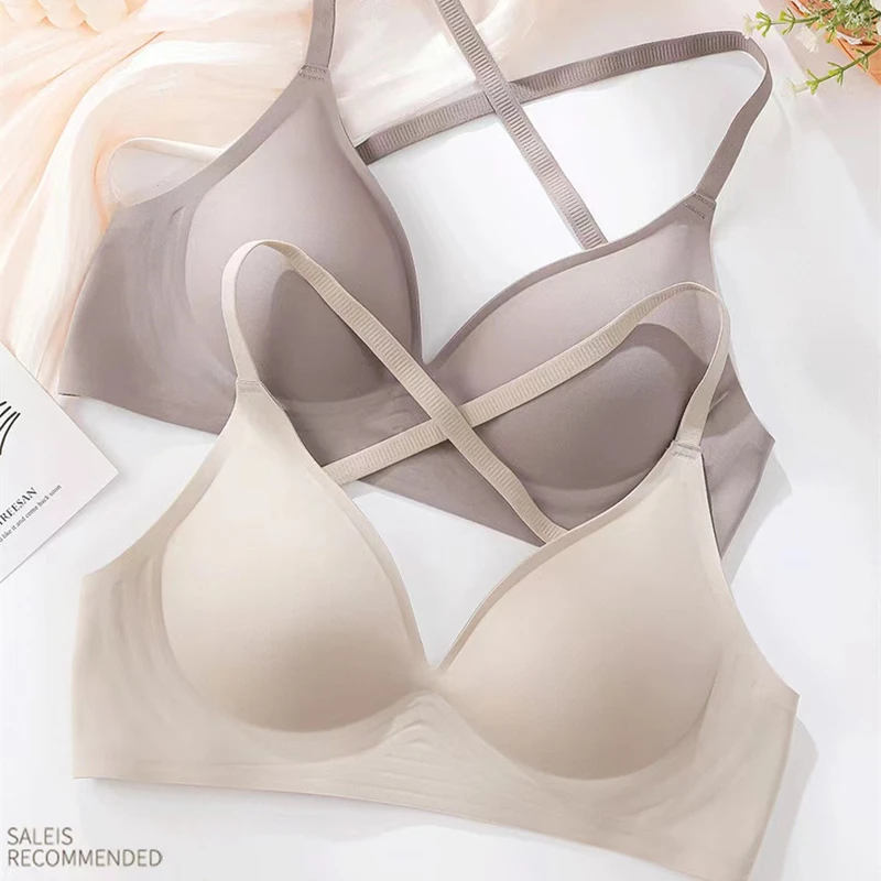 

Seamless Bra Sexy Breast Expanding Underwear Ladies Gather Small Breasts To Show Big Cross Beautiful Back Closed Breastless