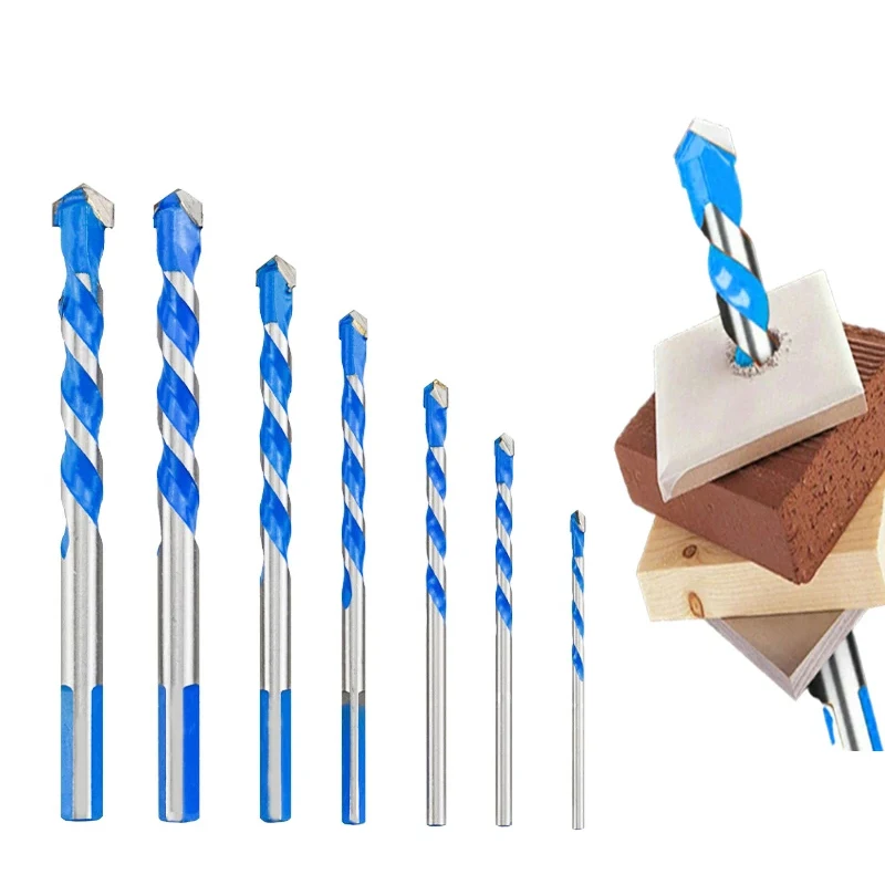 3-12mm  Professional Tungsten Carbide drill bits is used for drilling glass, ceramic tile, concrete, metal drill bit set tools 5pcs center drill bit multi function triangle drill bit for ceramic tile concrete glass wood metal drilling 3 8mm drill bit set
