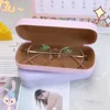 Glasses Protect Case Myopia Glasses Organizer Box Outdoor Women Carry It With You Sunglasses Storage Box Floral Letter Pattern 4