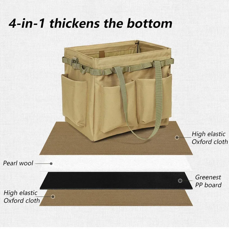Travel Outdoor Tool Storage Box Large Capacity Camping Bag Multifunctional Handbag Storage Pack Picnic Supplies