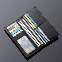 Practical gift Men's long wallet Leather horizontal top layer cowhide leather wallet card bag 2