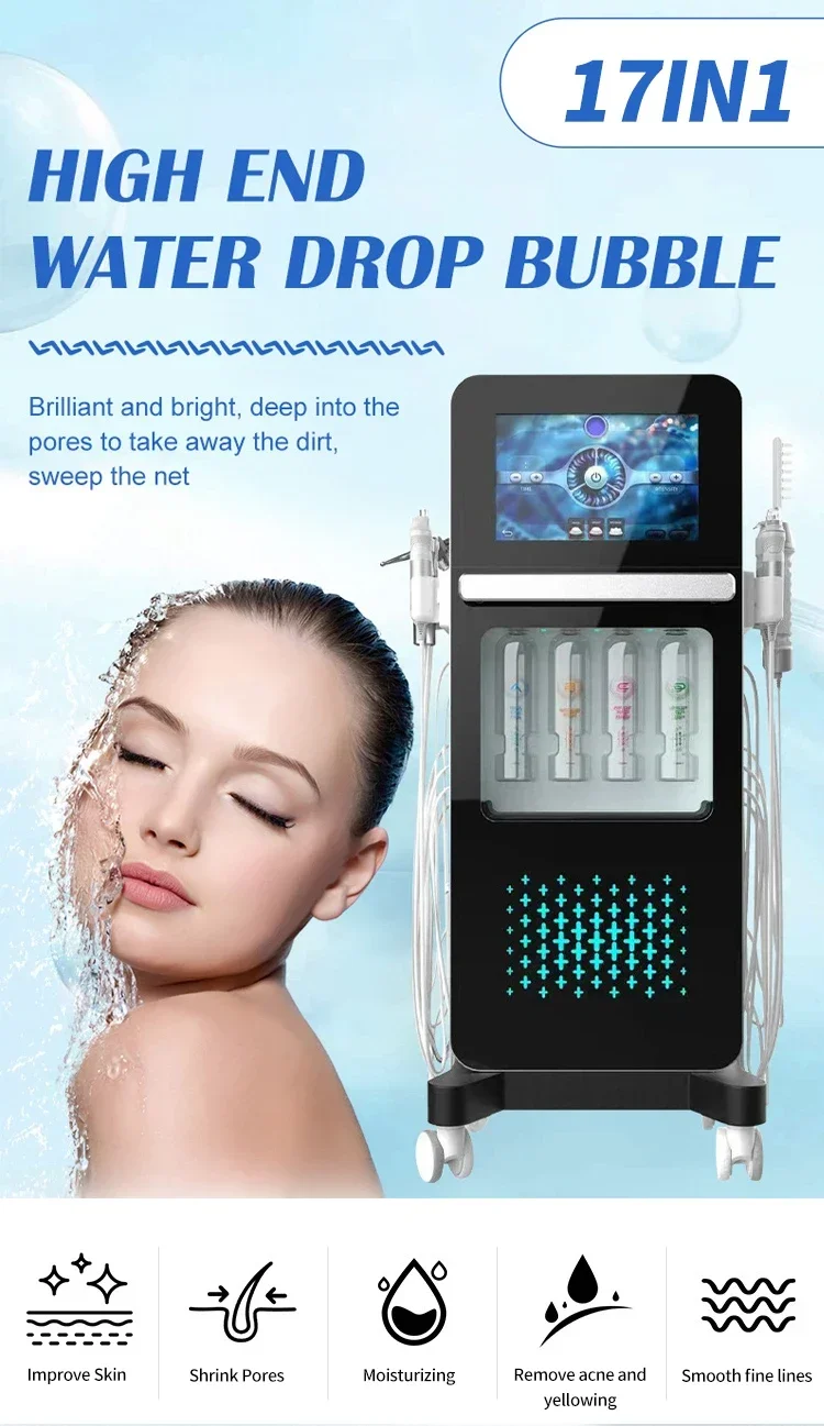 Professional 17-in-1 Hydrafacial Machine Hydro Dermabrasion Skin Care System 7 Professional 17-in-1 Hydrafacial Machine Hydro Dermabrasion Skin Care System
