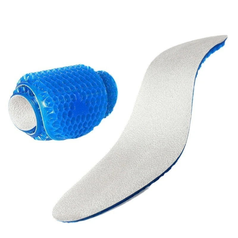 실리콘 신발 깔창 벌집 모양의 부드러운 충격 흡수 러닝 스포츠 깔창 신발 패드 땀 흡수 통기성 신발 밑창 1쌍