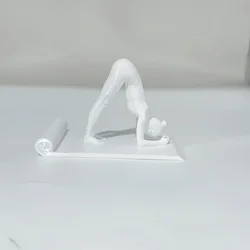 Elegant Yoga Girl Sculpture Stand - Stylish and Versatile for Home Decor and Device Display (WHITE)