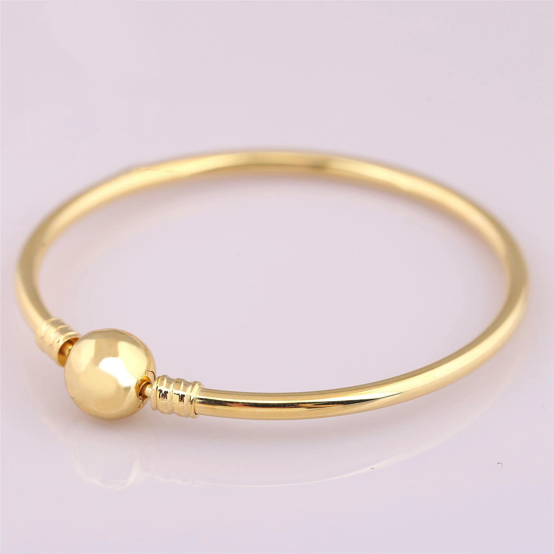 

Pans925 Silver Bracelet 18 Autumn New Gold Round Head Bracelet