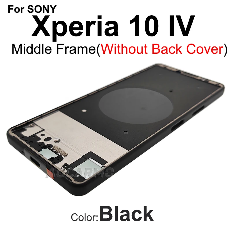Aocarmo Xperia 10 IV XQ-CC72 CC54 CC44 X10iv 용 중간 프레임 섀시 베젤 브래킷, 중간 플레이트 하우징 교체 부품