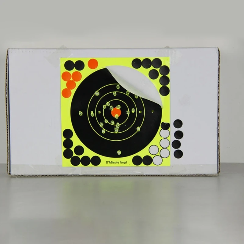Adhesive Green Fluorescent Targets 10 Pcs Paper Practice Stickers Ranges Paper Targets Easy Use 69HD
