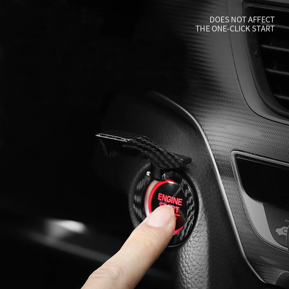 Bouton De Démarrage Voiture Décoratif - Cover Start/stop En Métal Et ABS - Pour Personnaliser L'habitacle