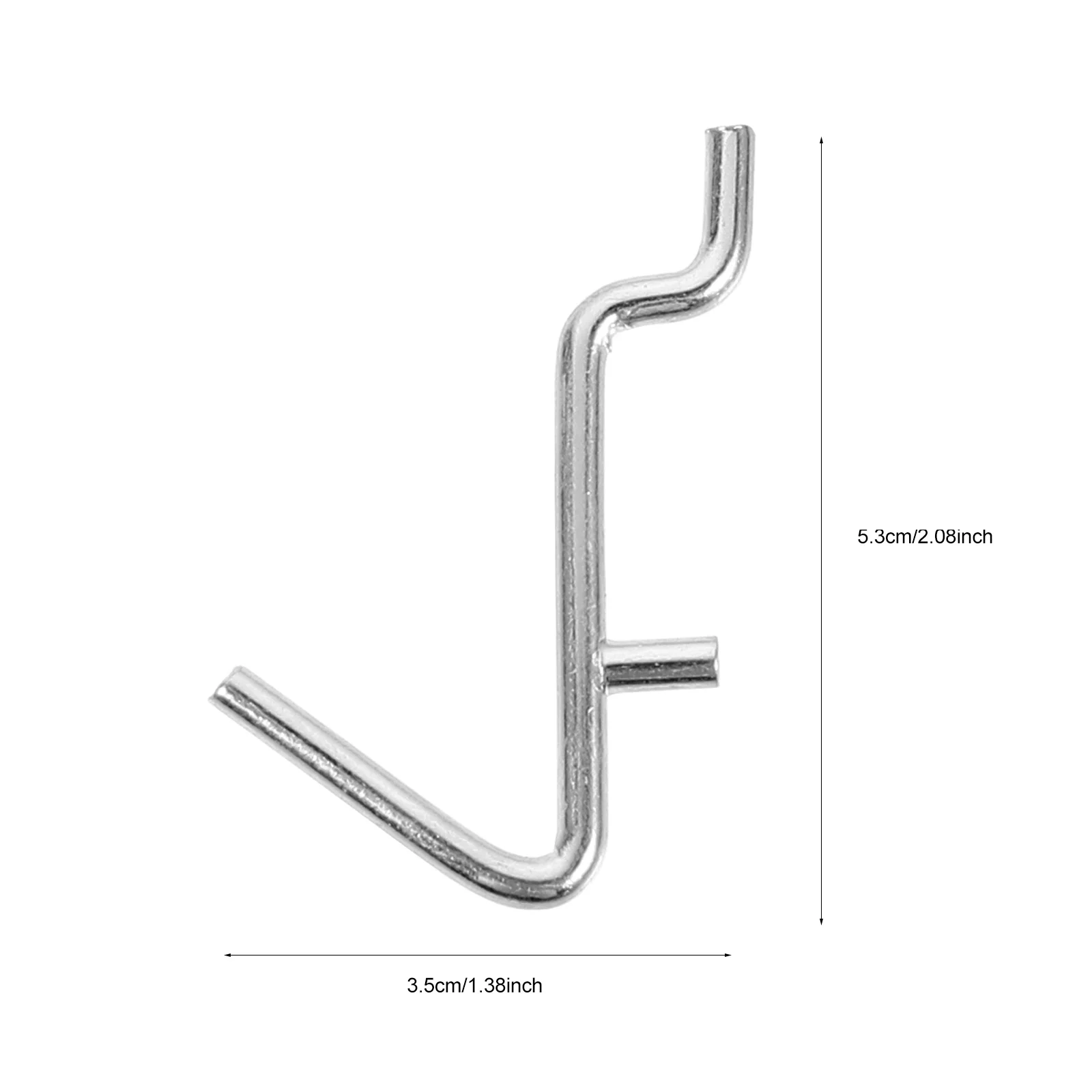 5 Pcs Stainless Steel Hooks V Shaped Pegboard Hangers Display Rack Perforated Wall Hooks Pegboard Accessories Rear Racks Metal