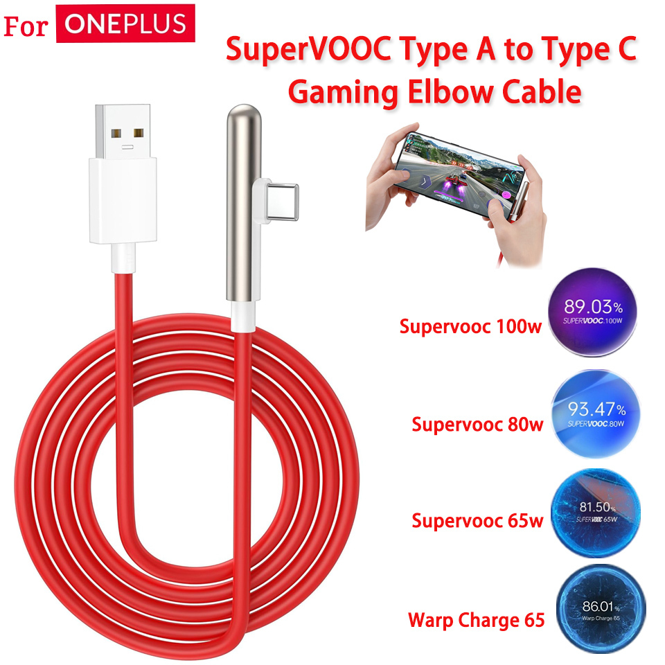 100w Oneplus 12 11 10 Ace 3 Pro Supervooc Charger Cable 90 Degree Game Elbow Kabel Usb C Super Fast Charging One Plus Phone Cabo