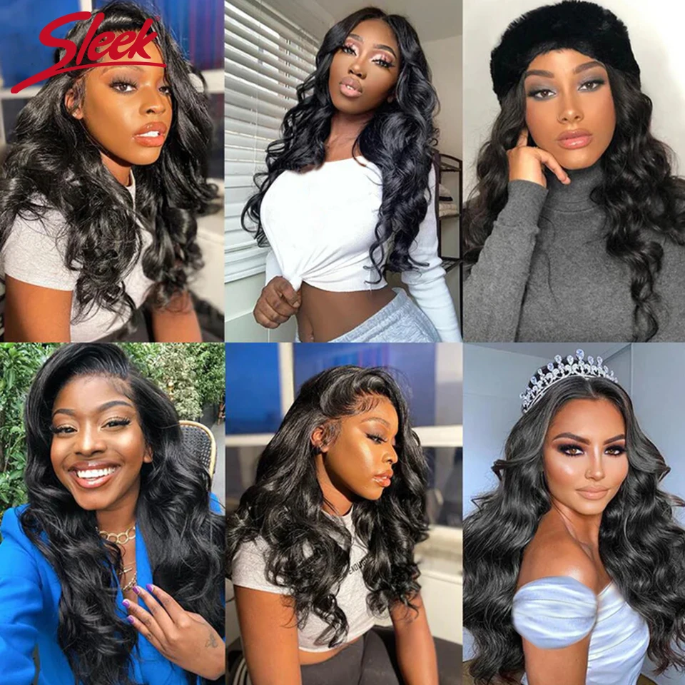 Sleek Body Wave Bundles Peruvian Hair Weave Bundles 1/3/4 PCS Human Hair Bundles Natural 8 To 32 34 36 Inch Remy Hair Extensions images - 6