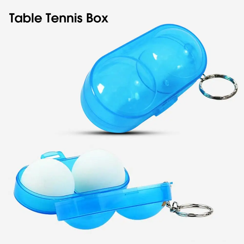

Plastic Ping Pong Box Buckle Closure 2 Balls Containable Hanging Chain Design Anti Corrosion Table Tennis Case For Outdoor