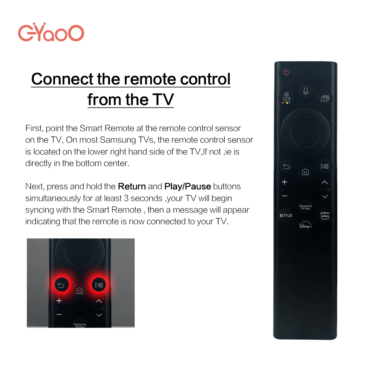 Substituição do Controle Remoto para Samsung Smart tv Solar Voice Compatível com Neo Qled Crystal Série Uhd Bn5901385a Bn59-01385a - Image 2