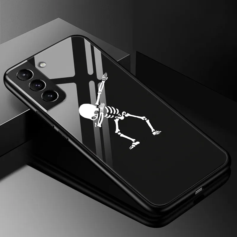 Luxury Tempered Glass Phone Case with Hard Back Bumper and Enhanced Protection