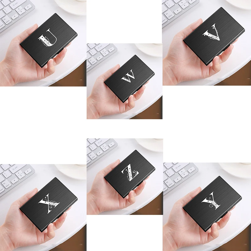 

Printed aluminum alloy credit card clip for protection, travel ID card clip, women's wallet, metal box, portable card