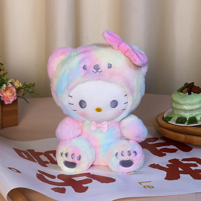

Cosplay White Bear Hello Kitty Plushie Doll Sanrio Kawaii Sanrio Animals Kt Cats Plushies Birthday Gift For Children