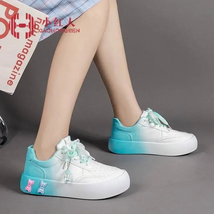 

Spring 2023 new fashion gradient versatile lace-up casual shoes