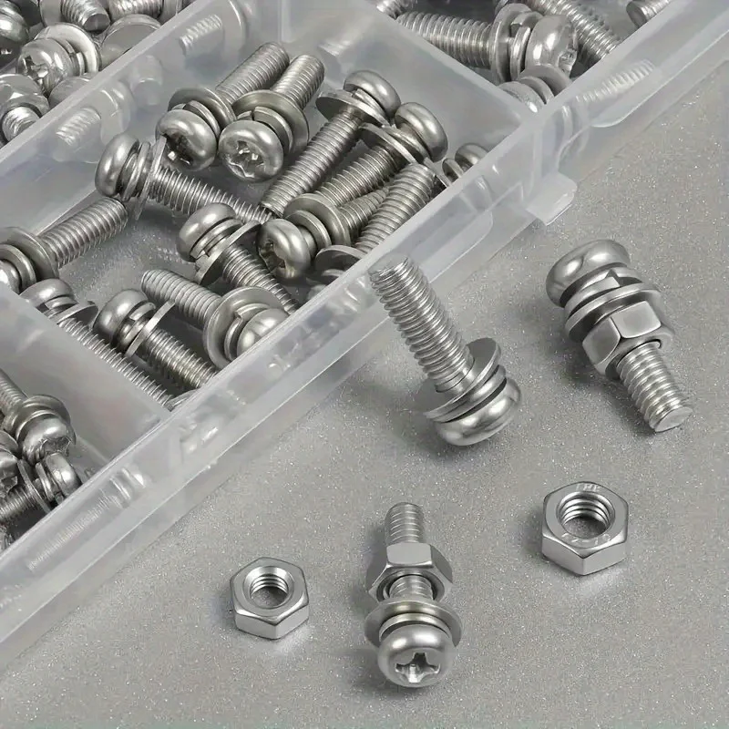 헥스 너트 및 볼트 세트 - 320개/120개, 내구성 있는 M2 - M5 미터법 사이즈, DIY 프로젝트 및 수리용 범용 하드웨어 키트