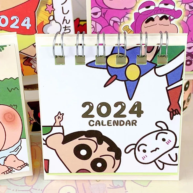 

2024 Crayon Shin-chan Calendar Cute Office School Supplies Calendar Desk Calendar Monthly Planner Desk Accessories Decor Record