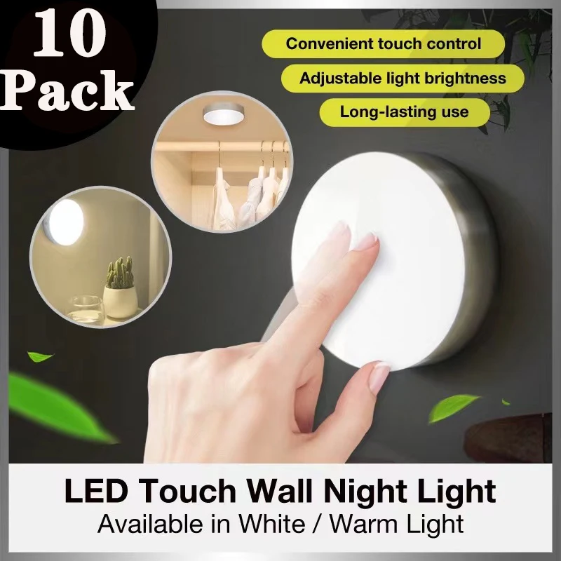 

3Color Adjustable LED Night Light USB Rechargeable Night Lamp For Kitchen Cabinet Wardrobe Lamp Staircase Wireless Closet Light