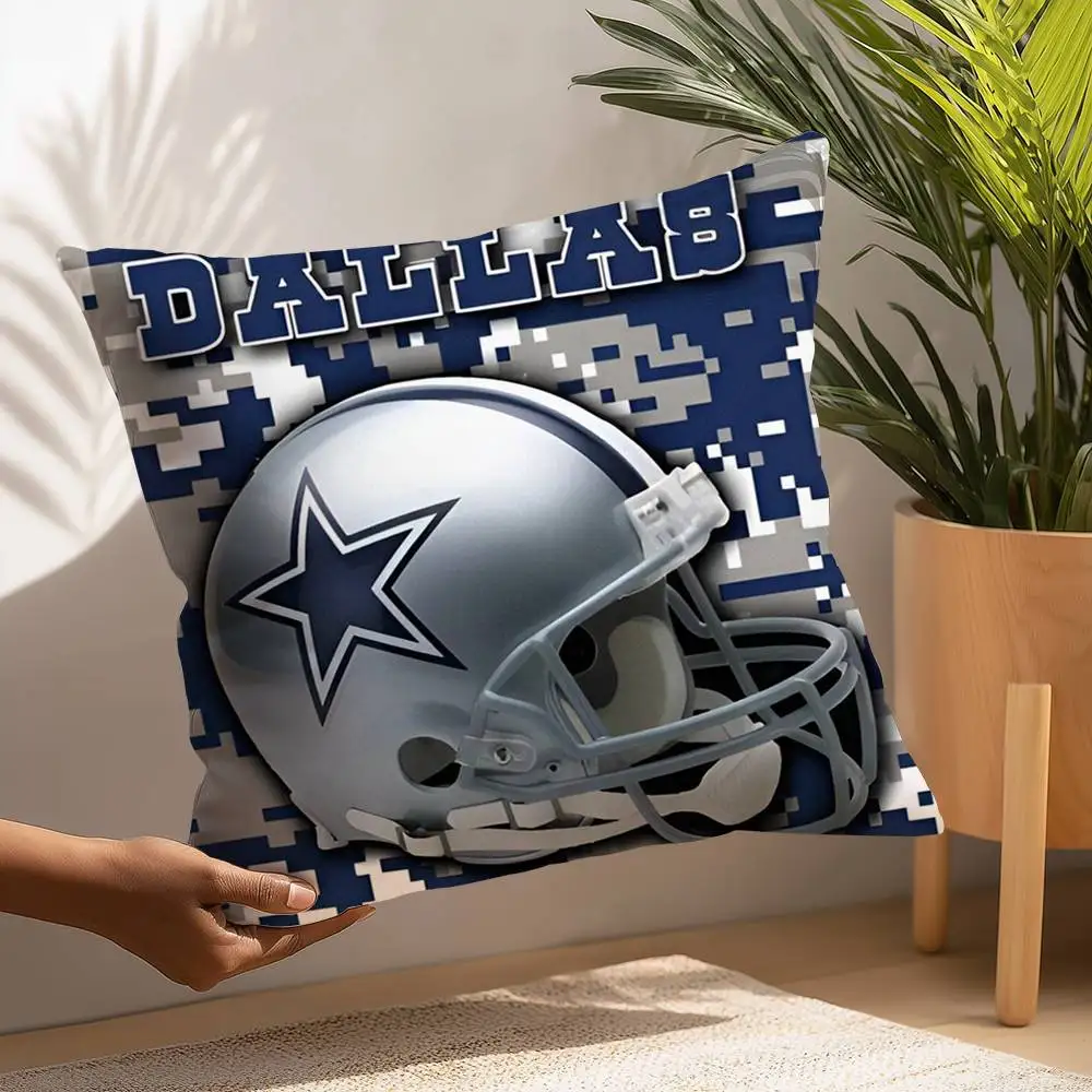 Rugby D-DallaS C-CowboyS Kissenbezug, Plüschstoff, weicher Kissenbezug, doppelseitiger Druck, Kissenbezug, Haushaltsgeschenke – Detail 19