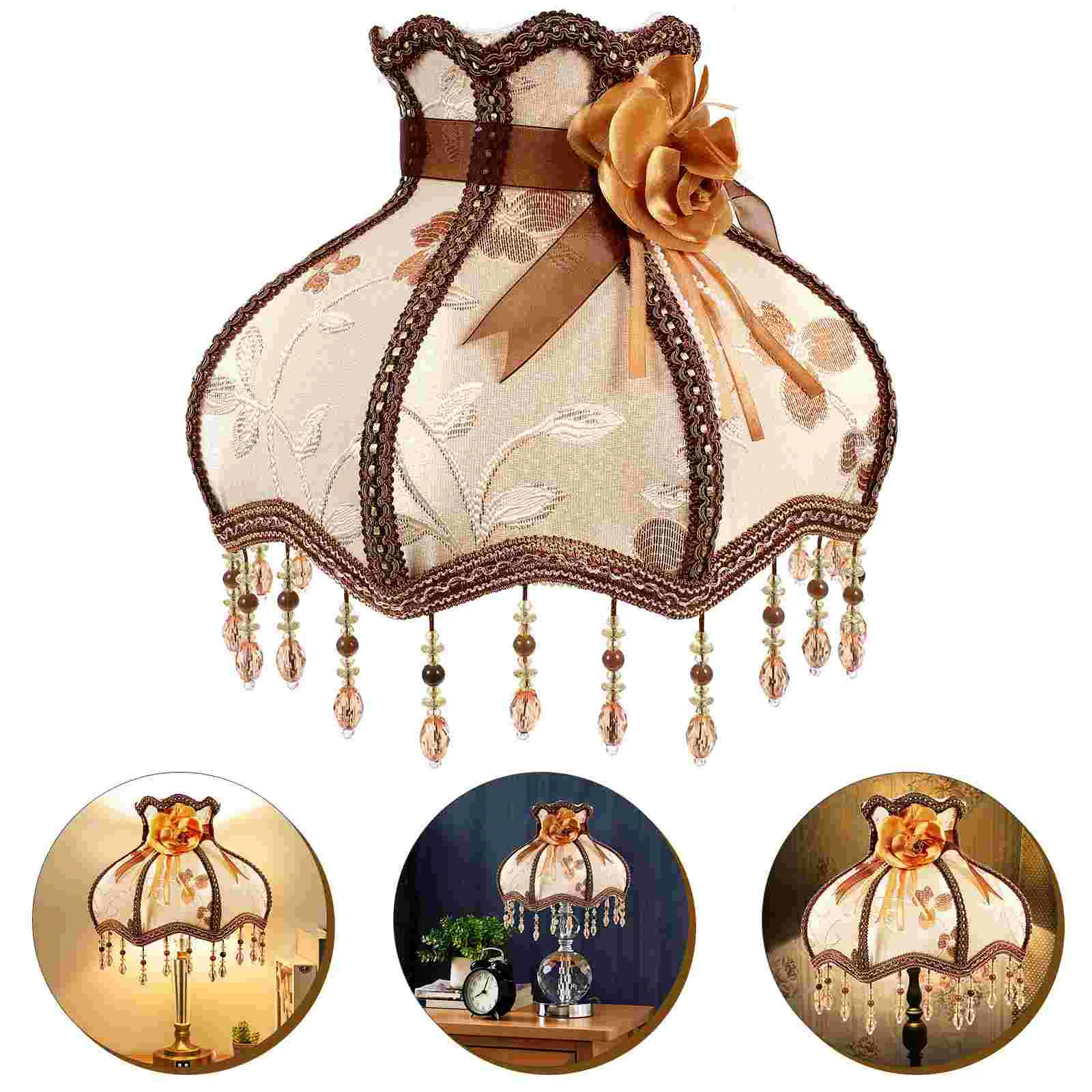 

Lamp Lampshade Shade Cloth Light Cover Drum Wall Art Small Clip Chandelier Lace Home Bulb Shades Accessory Minitable