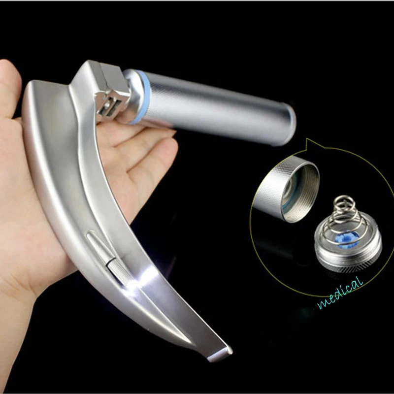Medical veterinary anesthesia oral mirror LED tracheal intubation direct animal laryngoscope throat examination tool