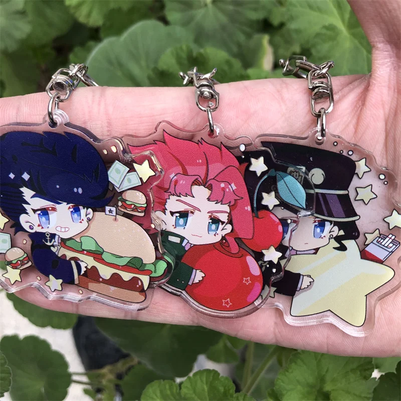 

JoJo's Bizarre Adventure Kakyoin Tenmei Caesar Anthonio Zeppeli Kira Yoshikage Keychain Accessories Anime Pendant Badge Gift