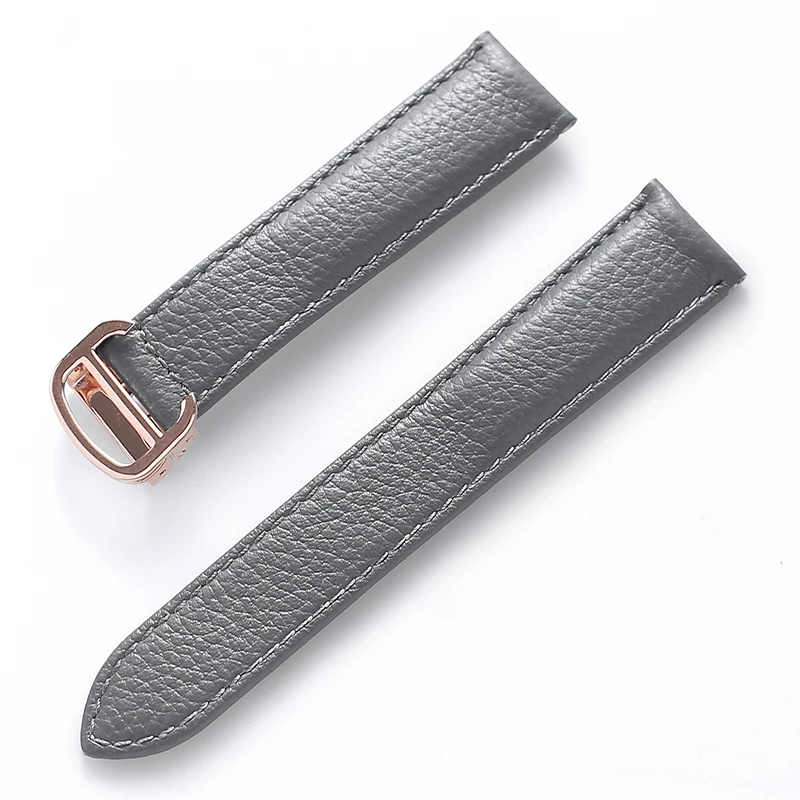 Litchi Soft Leather Watch Strap - Luxury Belt for Men & Women, Replacement Watch Accessory