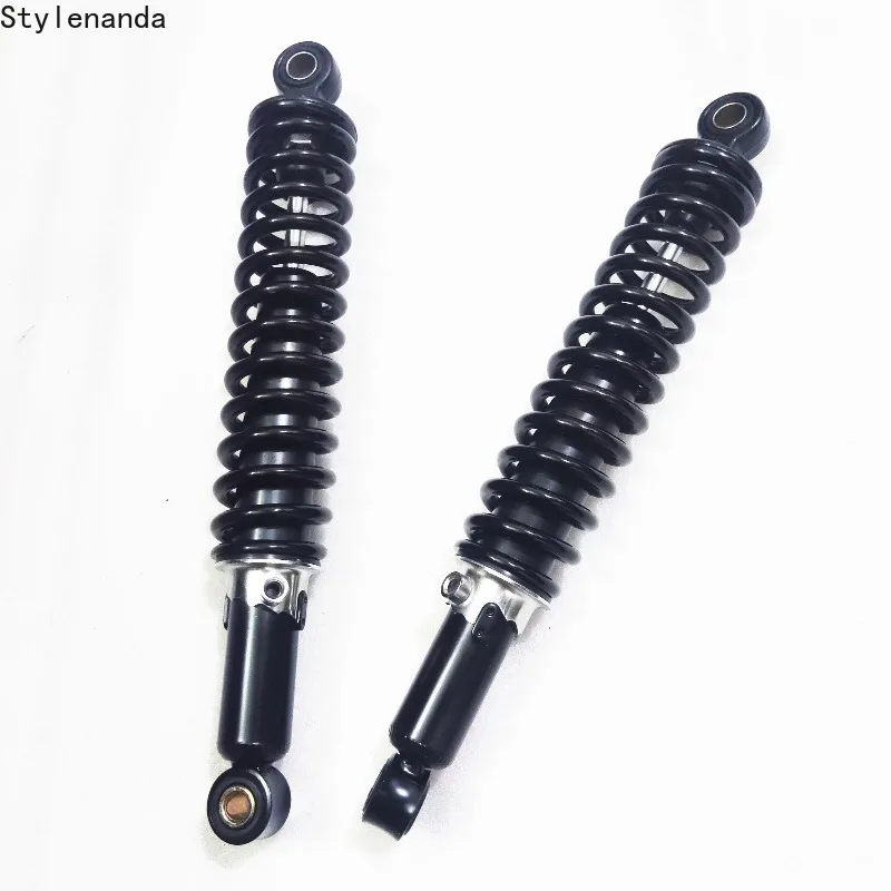 유니버설 1쌍 8mm 스프링 340mm 345mm 350mm 블랙 오토바이 쇼크 업소버 리어 서스펜션 (혼다 야마하 스즈키 가와사키용)