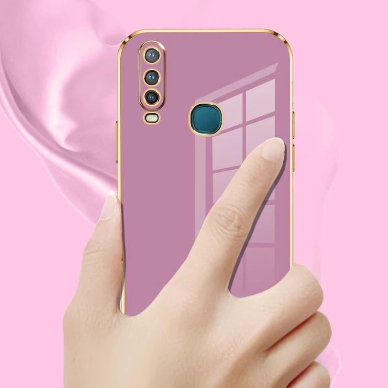 Luxury Shockproof Armor Case - Skin Feel Soft Square Plating Cover