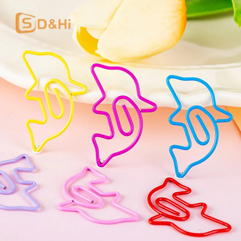 10/100PCS 음표가 있는 종이 클립 사무용품 동물 종이 클립 오리 종이 클립 불규칙한 모양의 다채로운 종이 클립