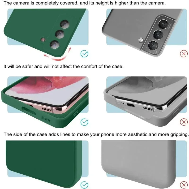 Square Liquid Silicone Soft Phone Case - Enhanced Protection