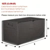 1pc Waterproof Patio Deck Box Cover, Outdoor Protection For Rain, Dust & Sun With Silver-Coated 210D Oxford Fabric 5