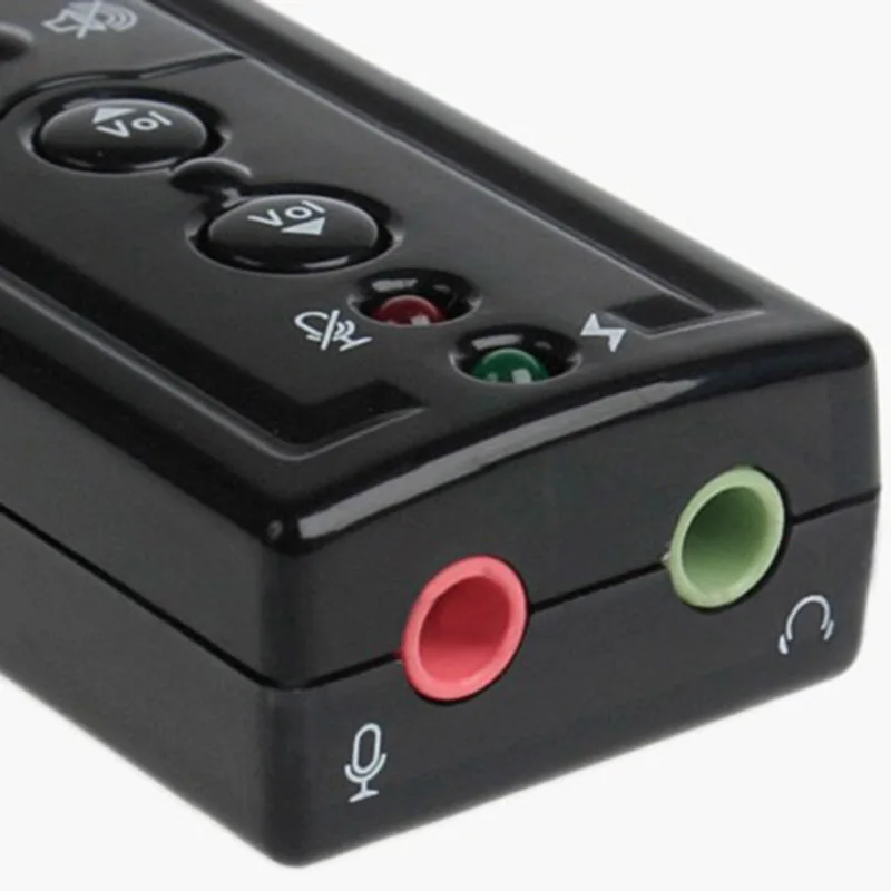 3D 외장 7.1 채널 USB 오디오 사운드 카드 마이크 어댑터 스피커, 3.5mm 잭 스테레오 헤드셋