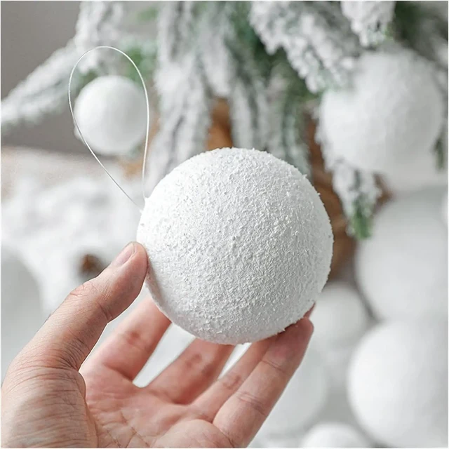 White Christmas Balls Ornaments  White Foam Christmas Tree Ball - 8cm  White - Aliexpress